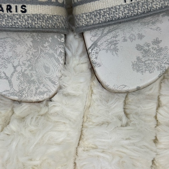 Dior Women's Size 38 Slide Embroidered Cotton - Picture 5 of 11